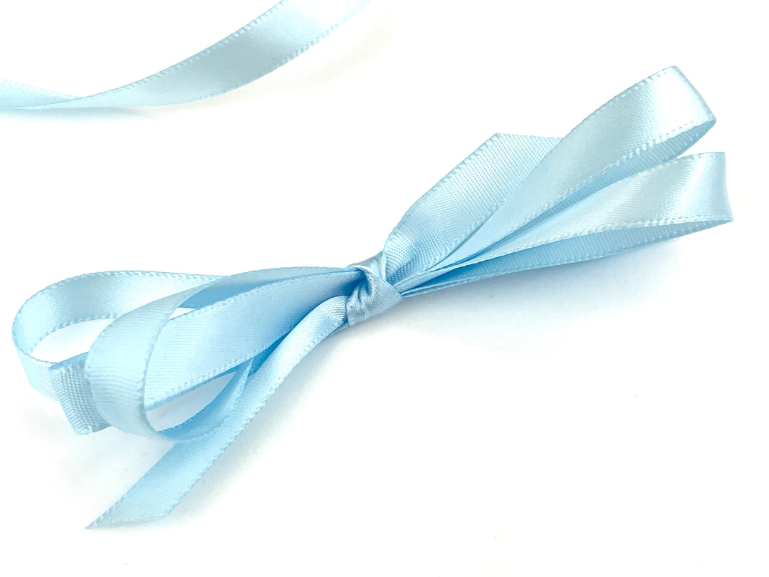 Light Blue Pattern Ribbon 3/8