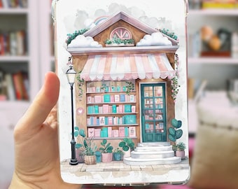 Pink Bookshop Kindle Insert | Kindle Decoration | Clear Case Insert for Kindle Paperwhite | Bookish Kindle Accessories | Kindle Case Insert