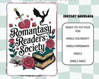 Romantasy Kindle Insert | Kindle Clear Case | Kindle Decorations | Kindle Paperwhite | Dragon Kindle Case Insert | Printable Kindle Insert