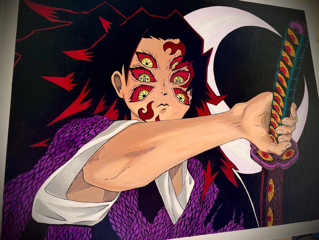 Demon Slayer Kokushibo Decoration Painting - Etsy