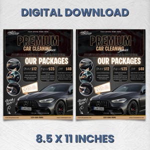 Car Detailing Flyer, DIY Auto Service Template, Car Wash Flyer, Automotive Cleaning Service Flyer, Premade Detailer Design, Canva Editable