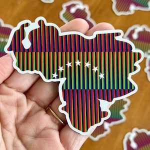Venezuela Map -Cruz Diez inspired- Magnet