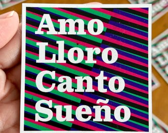 Venezuela Magnet, Amo Lloro Canto Sueño, Vinyl (2.5 x 2.5 inches)
