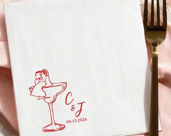 Tovaglioli da cocktail personalizzati con testo - Tovaglioli da cocktail personalizzati per matrimoni in qualsiasi colore - Decorazioni per feste di fidanzamento e addio al nubilato