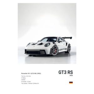 Three Colors Porsche 911 GT3 RS Picture Digital Download For Home Decor Wall Art