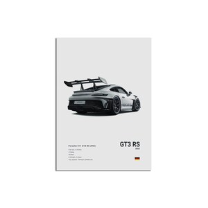 Two Colors Porsche 911 GT3 RS Picture Digital Download For Home Decor Wall Art
