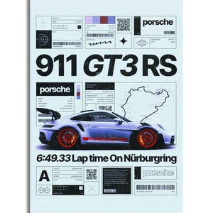 Porsche 911 GT3 RS Picture Digital Download For Home Decor Wall Art