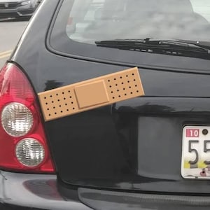 Bumper Sticker Bandage Band-Aid Funny