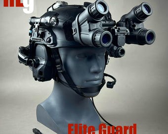 Elite Guard Tactical Helmet & Illuminated Visible NVG Set