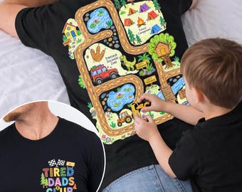Comfort Colors® Tired Dads Club Shirt, Backyard Expedition Back Print Tee, Dad Camping Dinosaur Shirt, Fathers Day Gift for Dad From Kids