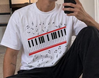 Michael J Beat It Piano Keys Comfort Colors T Shirt, Pop Music King Tee, Michael Shirt, MJ Fan Gift MJ Fan Outfit