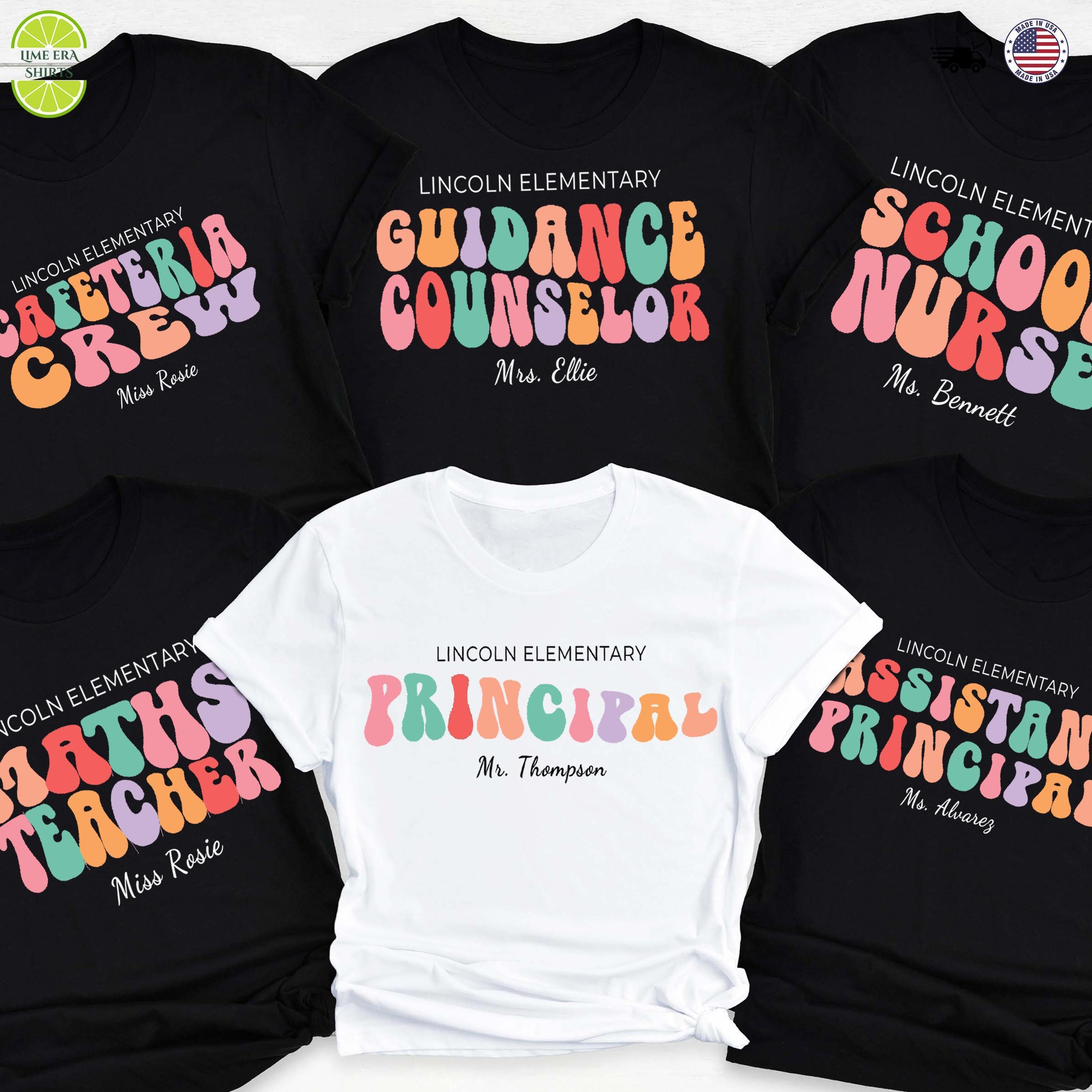 Custom School Staff Shirt: Personalized Teacher Crew Tee