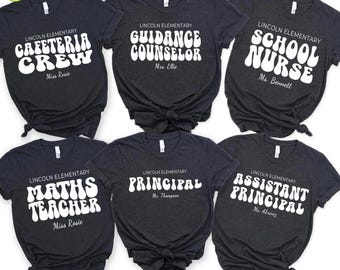 Custom School Staff Shirt: Personalized Teacher Team Tee