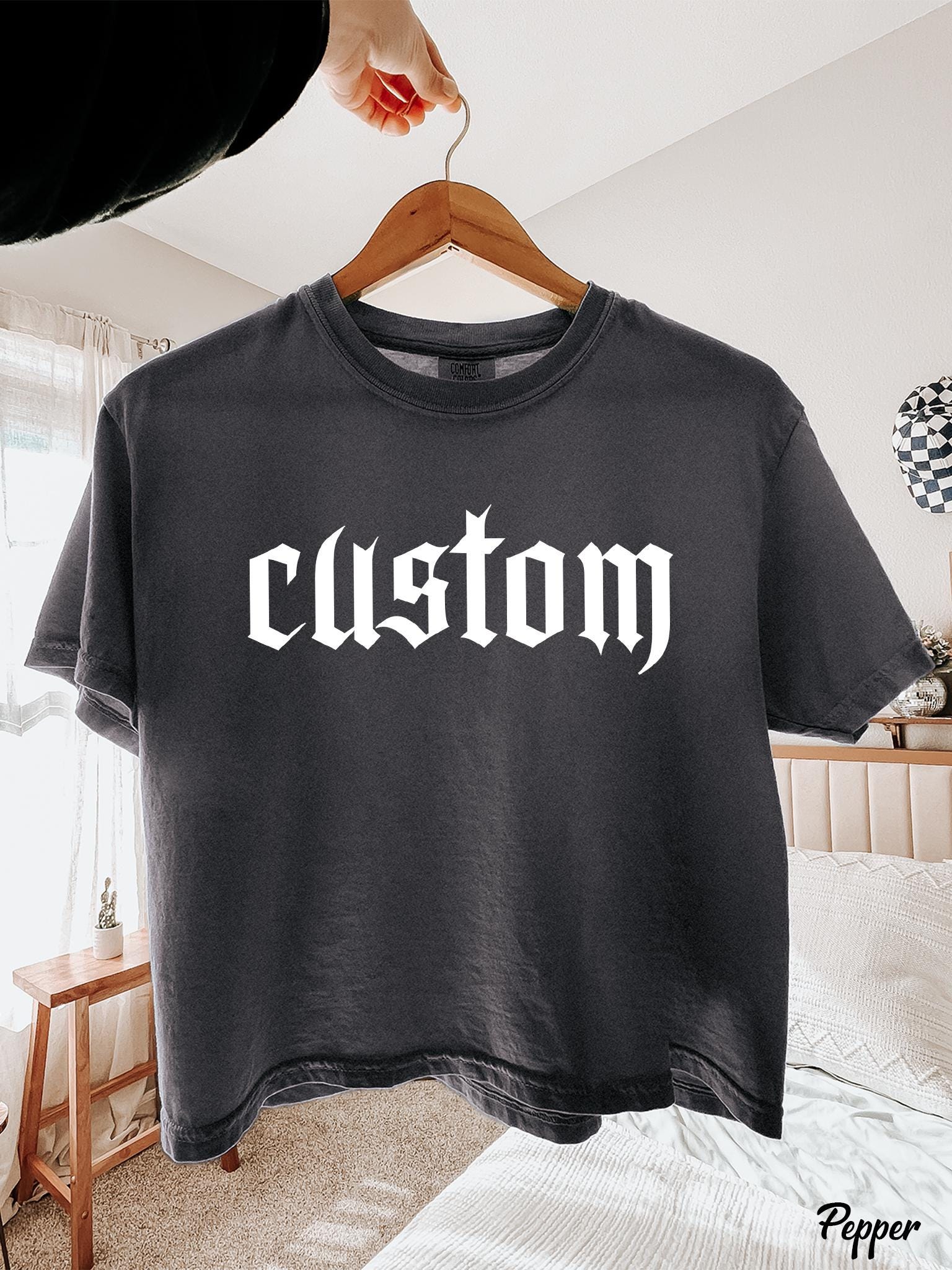 Gothic Font Shirt - Etsy