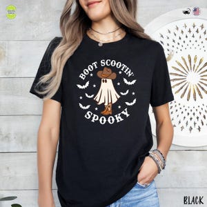 Spooky Rodeo Ghost Cowgirl Shirt: Halloween Western Tee