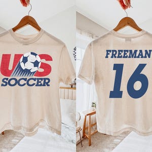 Comfort Colors Retro USA Soccer Boxy Tee,USA Soccer 2026 Vintage Tee, USMNT Fan Gift Tee, United States Football Graphic Shirt, Game Day Top image 1
