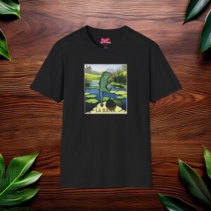 Loteria: La Rana Mexikanisches T-Shirt, lustiger Frosch Shirt, 5 de Mayo Top, mexikanisches Bingo, süßes mexikanisches Frosch-Shirt, Unisex Softstyle T-Shirt, Loteria Karte