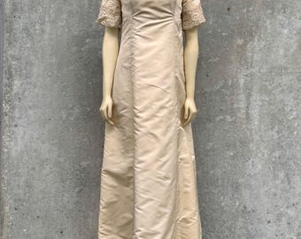 1960s Cream Wedding Dress