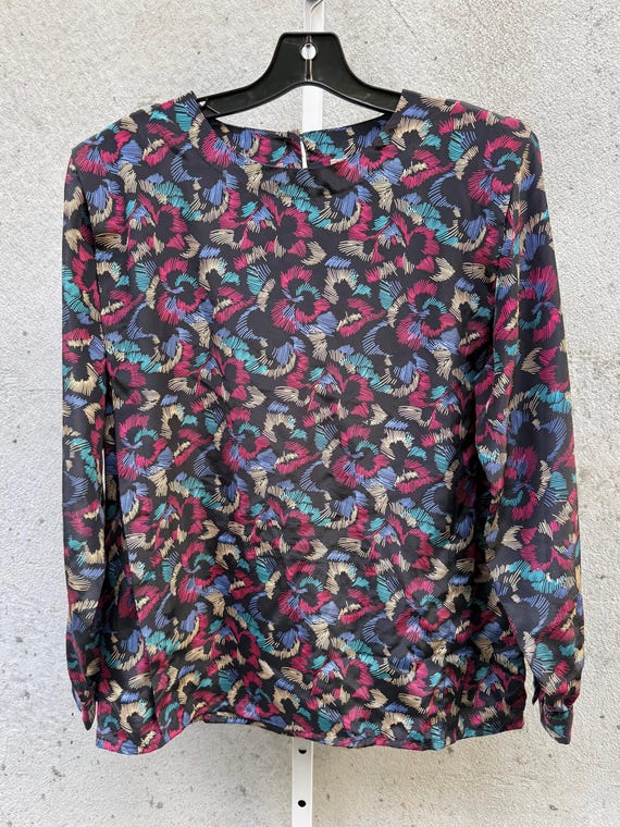 1980s Abstract Firework Blouse - image 1