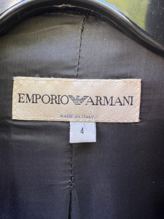Emporio Armani Black Wool Blend Jacket View 3