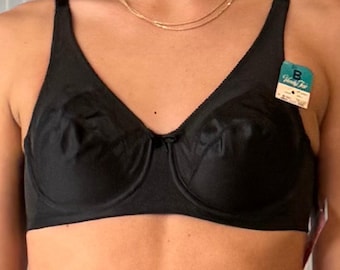 1980s Vanity Fair Black Bra