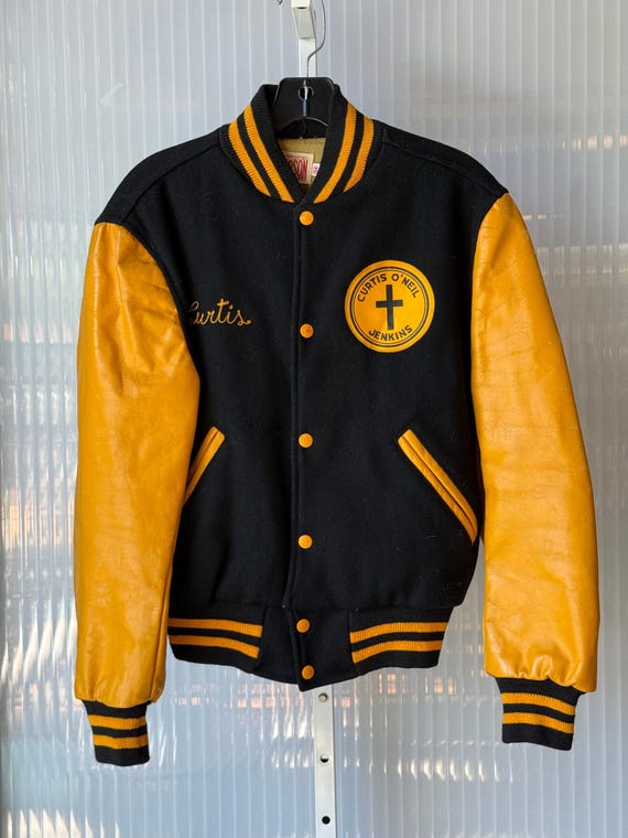 1950s Yellow & Black Pearson Letterman Jacket