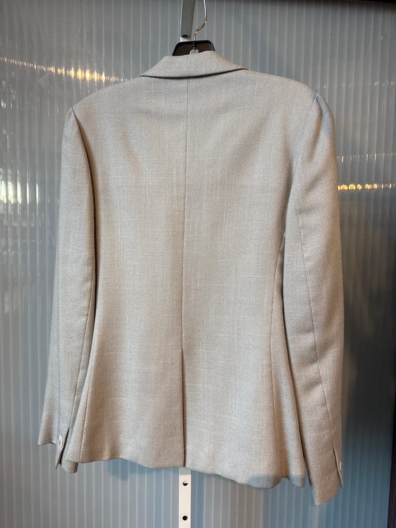 1980s Gray Blazer with Shell Buttons - image 2