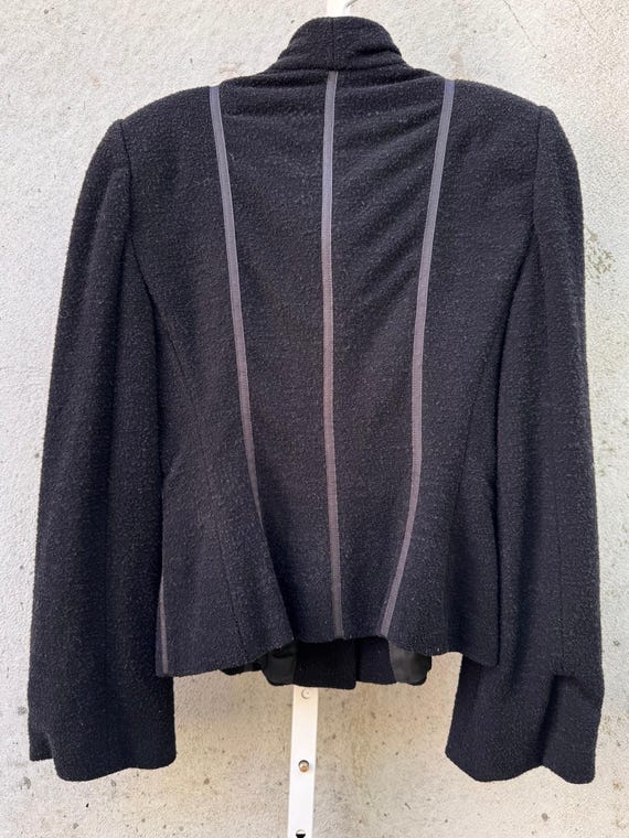 Emporio Armani Black Wool Blend Jacket View 2