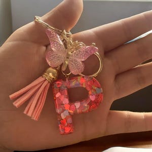 Llavero con dijes para bolso, letras A-Z, soporte de metal, colgante para llave de coche, letra, nombre, joyería para mujer