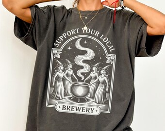 Comfort Colors, Witch Halloween T-Shirt, Spooky Witch Shirt, Funny Witch Brew Tee, Halloween Drinking Tee, Witchy Vibes Tee, Astrology Tee