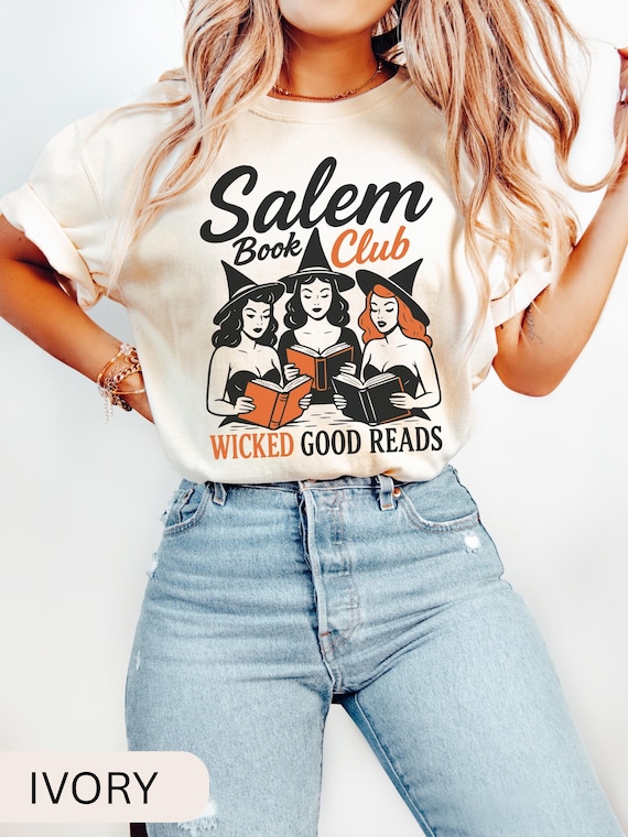 Halloween Book Club T-Shirt, Bookish Halloween Shirt, Witchy Book Tee, Literary Gift, Book Lover Halloween Top, Spooky Reading Shirt