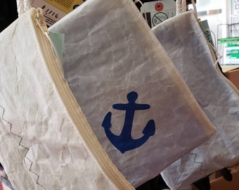 Wristlet made from recycled sail