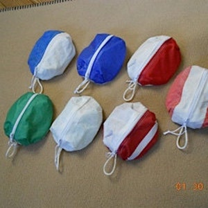 Small Turtle Bag with zipper made from recycled sail material