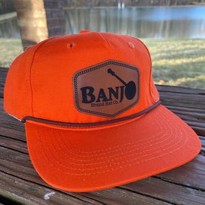 BBHC Leather Blaze Orange SnapBack Hat