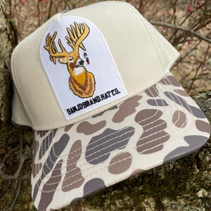 Boné Smokin’ WhiteTail 5 Panel Tan/Camo SnapBack