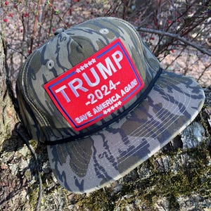 Trump Mossy Oak Flat Brim SnapBack Hat