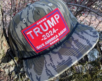 Trump Mossy Oak Flat Brim SnapBack Hat