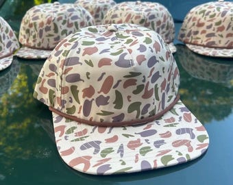 Blank Wheat Camo SnapBack Hat