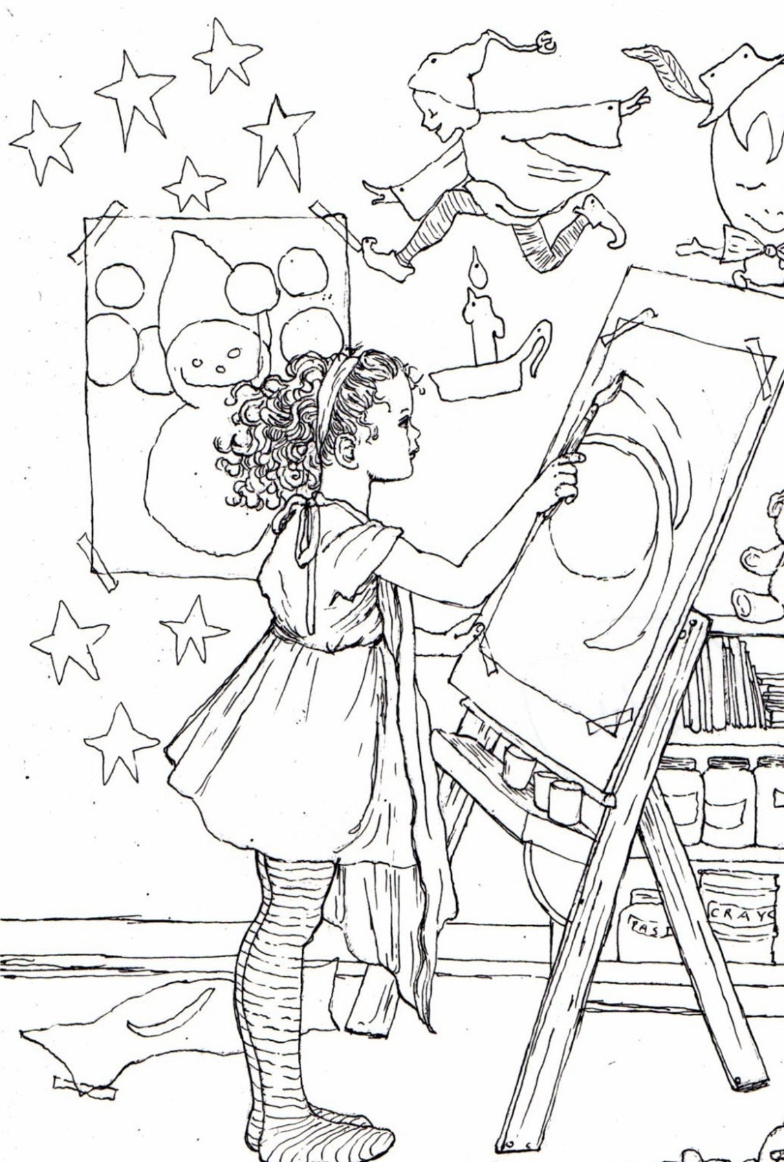 Adult Coloring Page Instant Printable Download a Picture to Color or ...