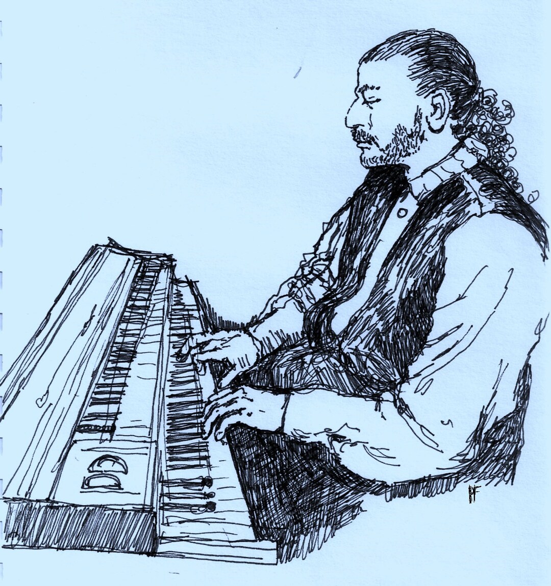 Printable Art Musician, Instant Download, Pen and Ink Print, DIY, Drawing Illustration,music ...