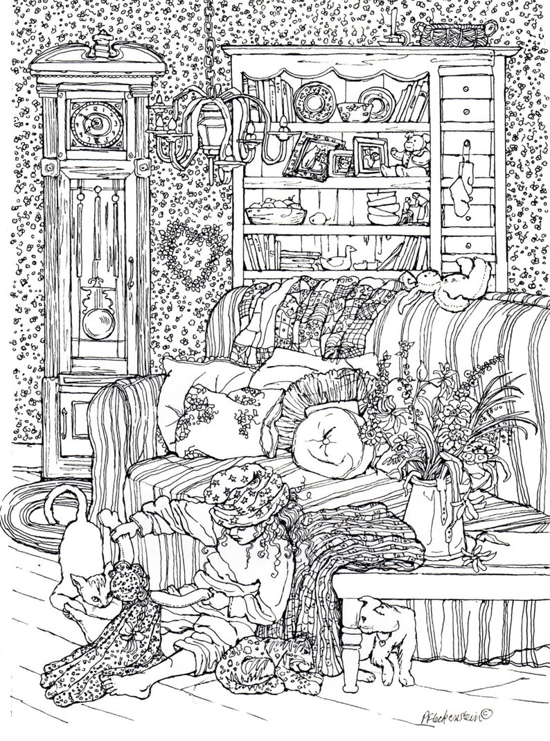 Kleurplaat Pagina Instant Afdrukbare Art Maggies Etsy