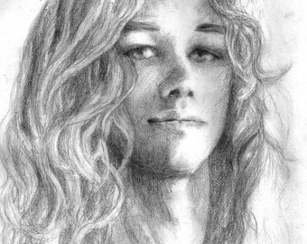 Custom Hand-Drawn Pencil Portrait by artist from Photo
