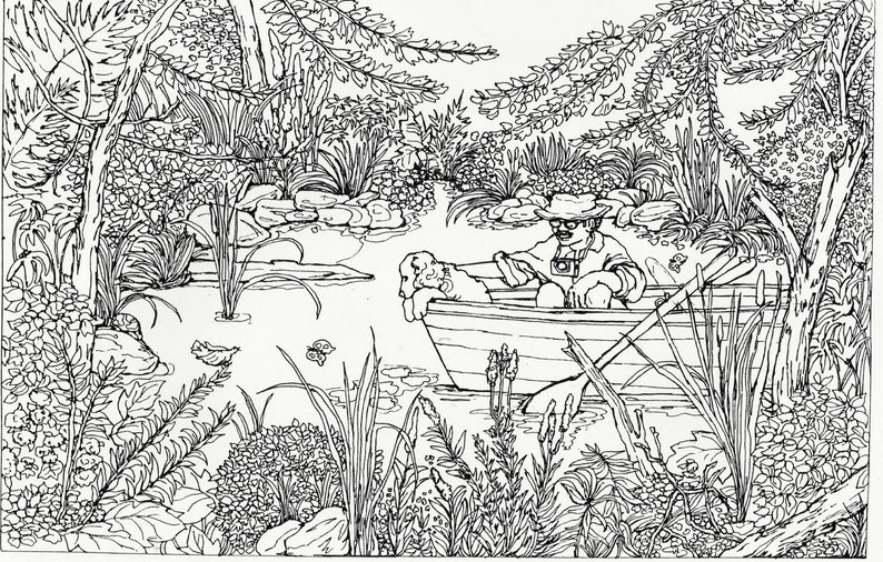 Coloring Page Instant Print Download Color Art For Etsy
