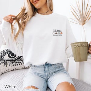 Embroidered Sports Mama Crewneck Sweatshirt, Customizable, Football Baseball Soccer Basketball, Mothers Day Gift, Sports Mom, Sports Spirit,