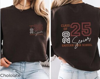 Custom Senior Graduation Sweatshirt, Class of 2025 Unisex Crewneck, High School Gift, Personalized Jumper, Senior Year Keepsake