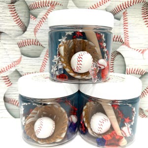 Baseball Play Dough Jars