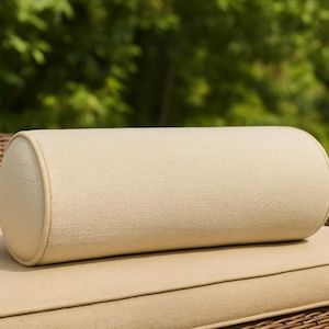 Linen Bolster Pillow Cover: Modern Boho Cylinder Cushion