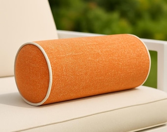 Waterproof Outdoor Bolster Pillow Cover: Boho Chic Cylinder Cushion