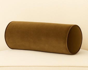 Linen Bolster Pillow Cover: Modern Boho Chic Cylinder Cushion