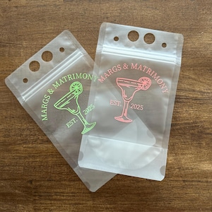 Margs and Matrimony Bachelorette Party Drink Bags